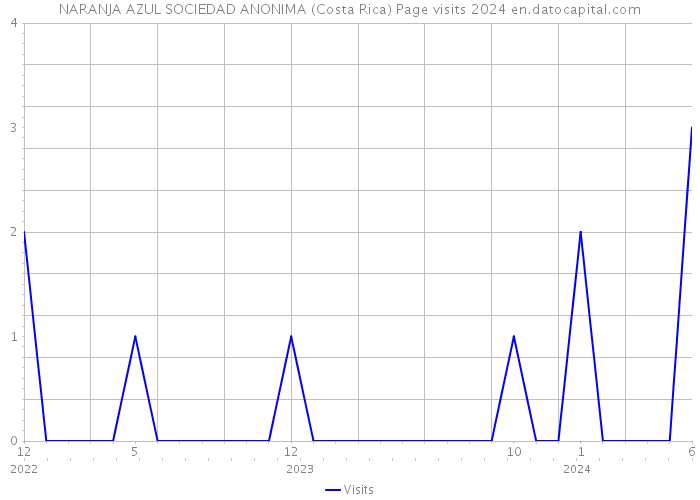 NARANJA AZUL SOCIEDAD ANONIMA (Costa Rica) Page visits 2024 