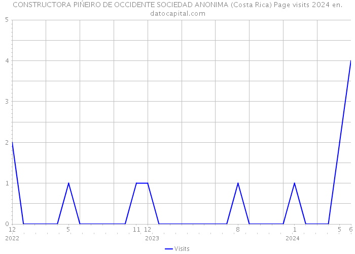 CONSTRUCTORA PIŃEIRO DE OCCIDENTE SOCIEDAD ANONIMA (Costa Rica) Page visits 2024 