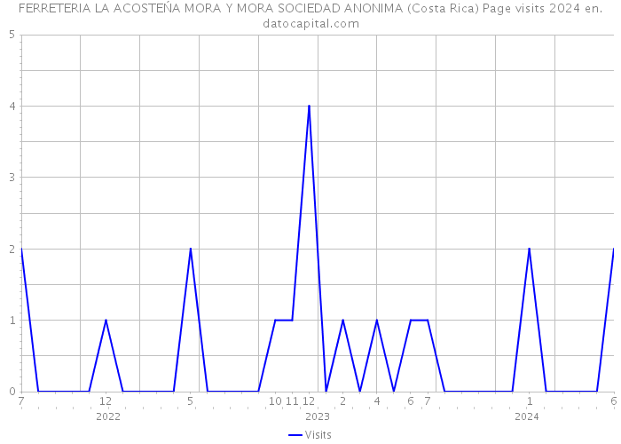 FERRETERIA LA ACOSTEŃA MORA Y MORA SOCIEDAD ANONIMA (Costa Rica) Page visits 2024 
