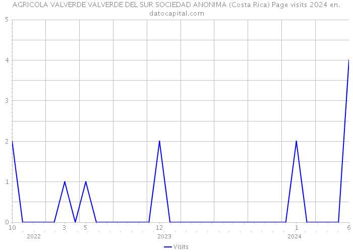 AGRICOLA VALVERDE VALVERDE DEL SUR SOCIEDAD ANONIMA (Costa Rica) Page visits 2024 