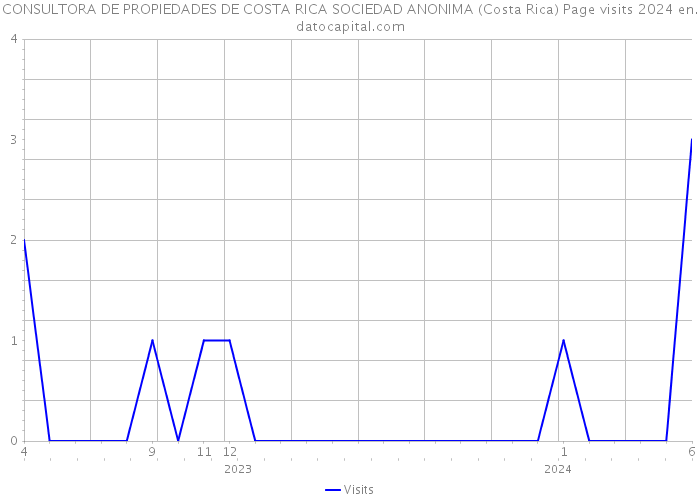 CONSULTORA DE PROPIEDADES DE COSTA RICA SOCIEDAD ANONIMA (Costa Rica) Page visits 2024 