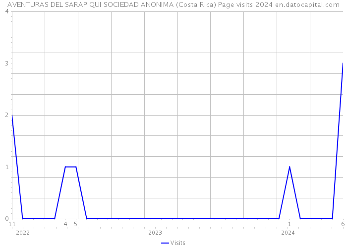 AVENTURAS DEL SARAPIQUI SOCIEDAD ANONIMA (Costa Rica) Page visits 2024 
