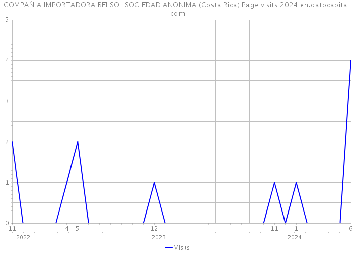 COMPAŃIA IMPORTADORA BELSOL SOCIEDAD ANONIMA (Costa Rica) Page visits 2024 