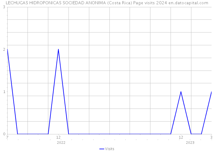 LECHUGAS HIDROPONICAS SOCIEDAD ANONIMA (Costa Rica) Page visits 2024 