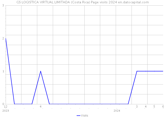 GS LOGISTICA VIRTUAL LIMITADA (Costa Rica) Page visits 2024 