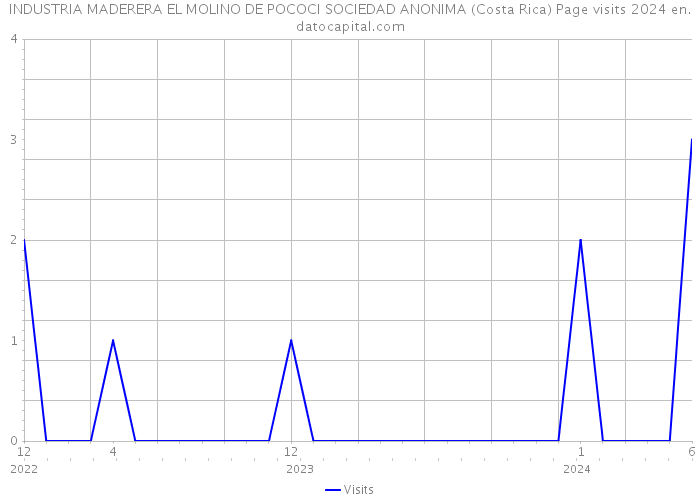 INDUSTRIA MADERERA EL MOLINO DE POCOCI SOCIEDAD ANONIMA (Costa Rica) Page visits 2024 