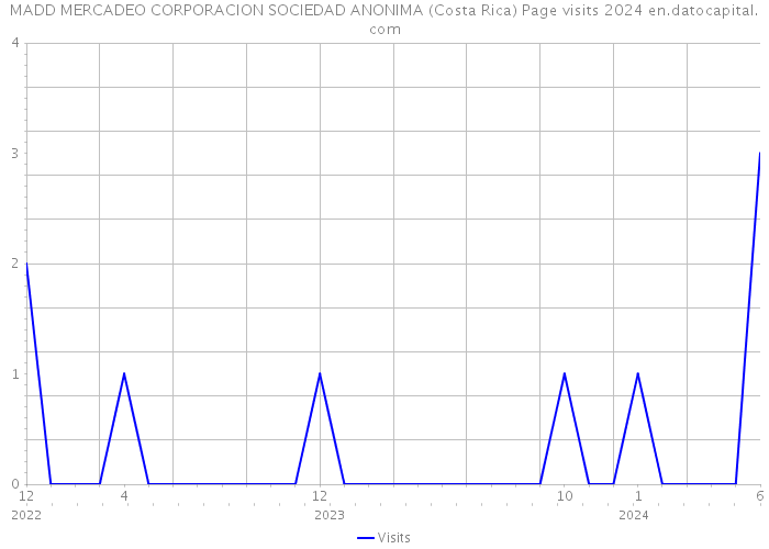 MADD MERCADEO CORPORACION SOCIEDAD ANONIMA (Costa Rica) Page visits 2024 