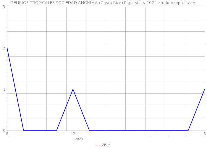 DELIRIOS TROPICALES SOCIEDAD ANONIMA (Costa Rica) Page visits 2024 