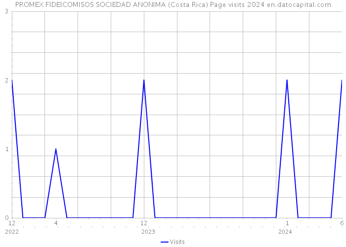 PROMEX FIDEICOMISOS SOCIEDAD ANONIMA (Costa Rica) Page visits 2024 