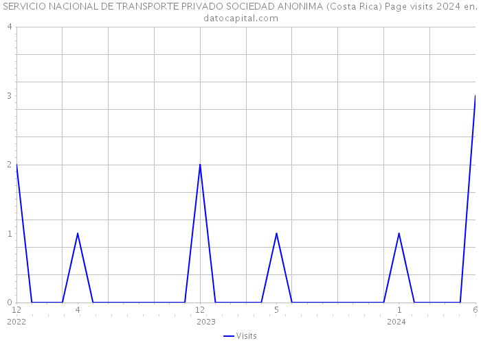 SERVICIO NACIONAL DE TRANSPORTE PRIVADO SOCIEDAD ANONIMA (Costa Rica) Page visits 2024 