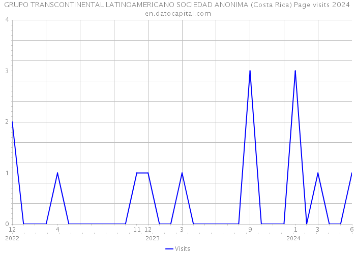 GRUPO TRANSCONTINENTAL LATINOAMERICANO SOCIEDAD ANONIMA (Costa Rica) Page visits 2024 