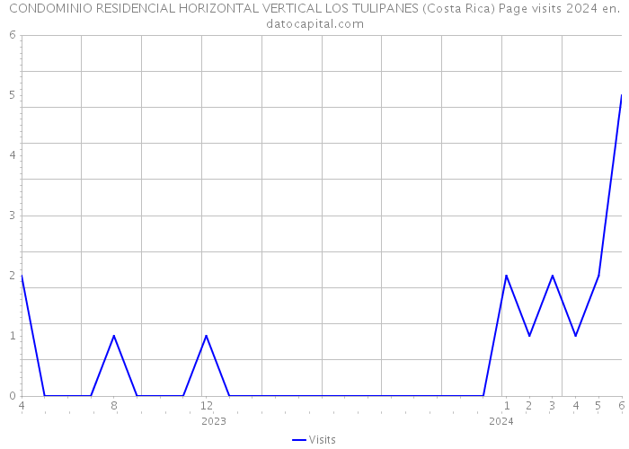CONDOMINIO RESIDENCIAL HORIZONTAL VERTICAL LOS TULIPANES (Costa Rica) Page visits 2024 