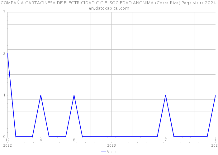 COMPAŃIA CARTAGINESA DE ELECTRICIDAD C.C.E. SOCIEDAD ANONIMA (Costa Rica) Page visits 2024 
