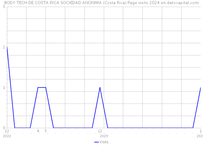BODY TECH DE COSTA RICA SOCIEDAD ANONIMA (Costa Rica) Page visits 2024 