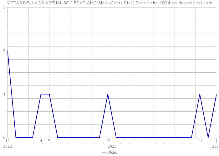 VISTAS DEL LAGO ARENAL SOCIEDAD ANONIMA (Costa Rica) Page visits 2024 