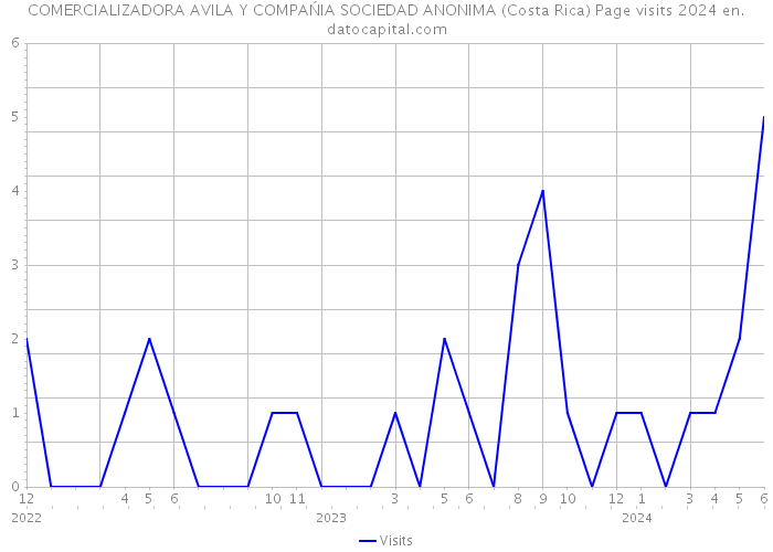 COMERCIALIZADORA AVILA Y COMPAŃIA SOCIEDAD ANONIMA (Costa Rica) Page visits 2024 