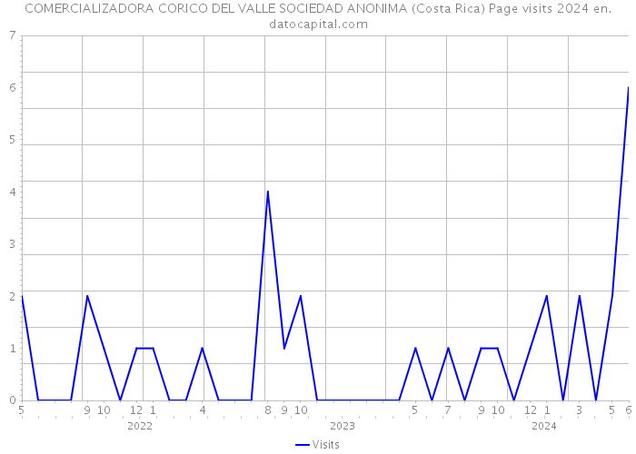 COMERCIALIZADORA CORICO DEL VALLE SOCIEDAD ANONIMA (Costa Rica) Page visits 2024 