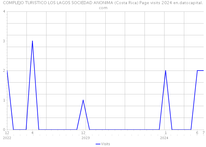 COMPLEJO TURISTICO LOS LAGOS SOCIEDAD ANONIMA (Costa Rica) Page visits 2024 