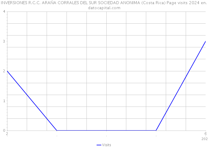 INVERSIONES R.C.C. ARAŃA CORRALES DEL SUR SOCIEDAD ANONIMA (Costa Rica) Page visits 2024 