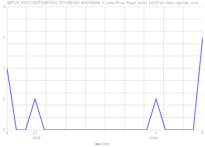 SERVICIOS CONTINENTAL SOCIEDAD ANONIMA (Costa Rica) Page visits 2024 