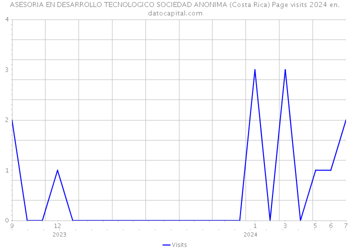 ASESORIA EN DESARROLLO TECNOLOGICO SOCIEDAD ANONIMA (Costa Rica) Page visits 2024 