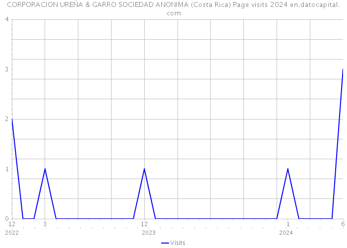 CORPORACION UREŃA & GARRO SOCIEDAD ANONIMA (Costa Rica) Page visits 2024 