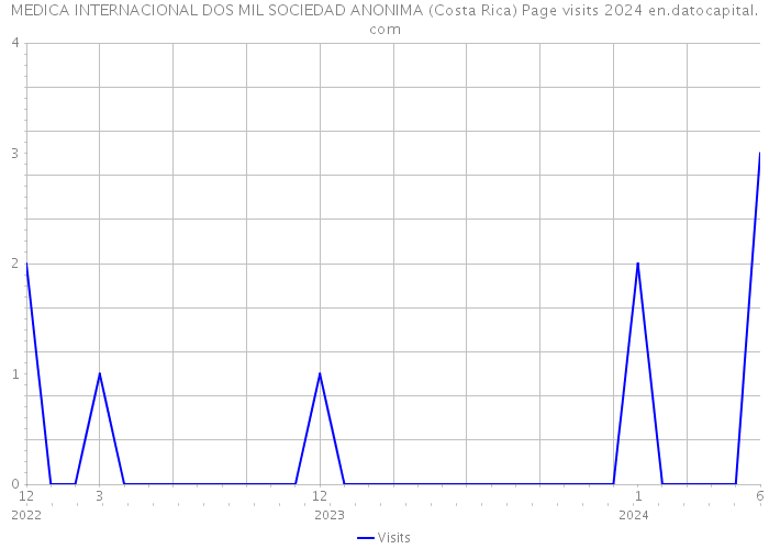 MEDICA INTERNACIONAL DOS MIL SOCIEDAD ANONIMA (Costa Rica) Page visits 2024 