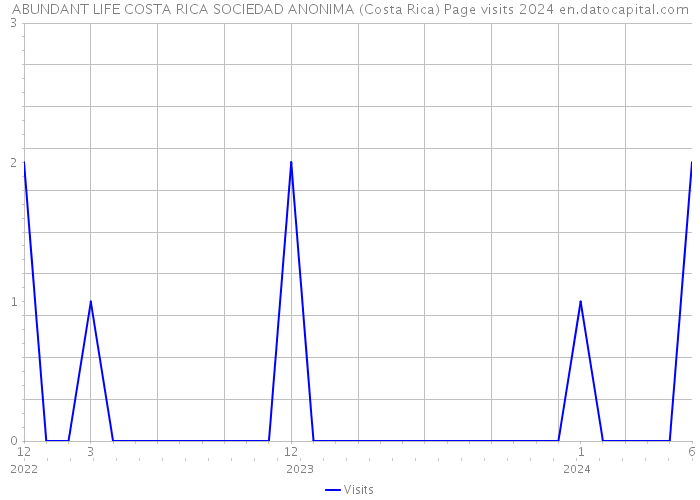 ABUNDANT LIFE COSTA RICA SOCIEDAD ANONIMA (Costa Rica) Page visits 2024 