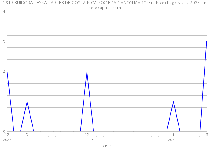 DISTRIBUIDORA LEYKA PARTES DE COSTA RICA SOCIEDAD ANONIMA (Costa Rica) Page visits 2024 