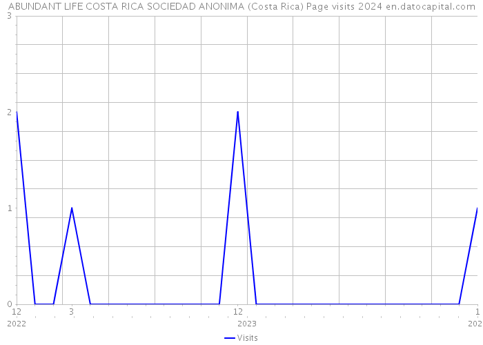 ABUNDANT LIFE COSTA RICA SOCIEDAD ANONIMA (Costa Rica) Page visits 2024 