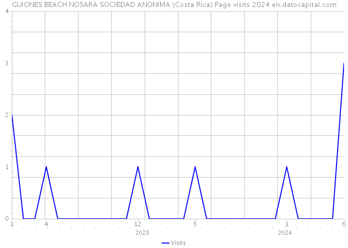 GUIONES BEACH NOSARA SOCIEDAD ANONIMA (Costa Rica) Page visits 2024 