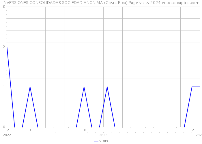 INVERSIONES CONSOLIDADAS SOCIEDAD ANONIMA (Costa Rica) Page visits 2024 