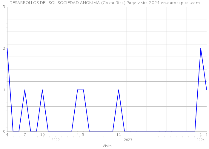 DESARROLLOS DEL SOL SOCIEDAD ANONIMA (Costa Rica) Page visits 2024 