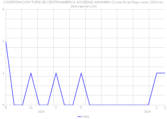 COORPORACION TOPSI DE CENTROAMERICA SOCIEDAD ANONIMA (Costa Rica) Page visits 2024 