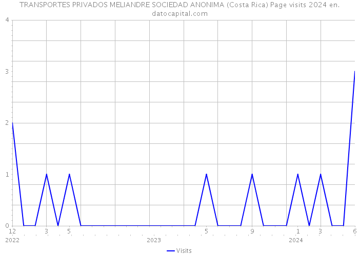 TRANSPORTES PRIVADOS MELIANDRE SOCIEDAD ANONIMA (Costa Rica) Page visits 2024 