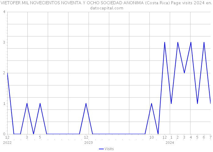 VIETOFER MIL NOVECIENTOS NOVENTA Y OCHO SOCIEDAD ANONIMA (Costa Rica) Page visits 2024 