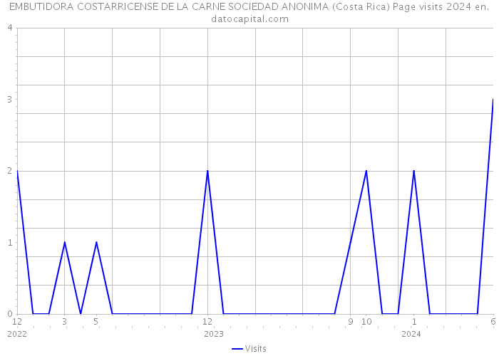 EMBUTIDORA COSTARRICENSE DE LA CARNE SOCIEDAD ANONIMA (Costa Rica) Page visits 2024 