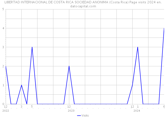 LIBERTAD INTERNACIONAL DE COSTA RICA SOCIEDAD ANONIMA (Costa Rica) Page visits 2024 