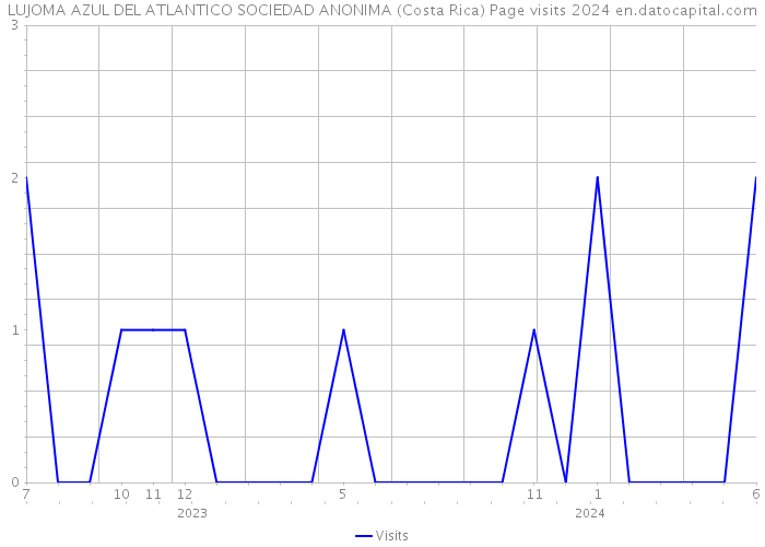 LUJOMA AZUL DEL ATLANTICO SOCIEDAD ANONIMA (Costa Rica) Page visits 2024 