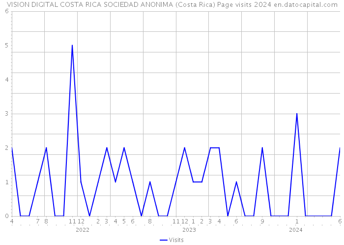VISION DIGITAL COSTA RICA SOCIEDAD ANONIMA (Costa Rica) Page visits 2024 