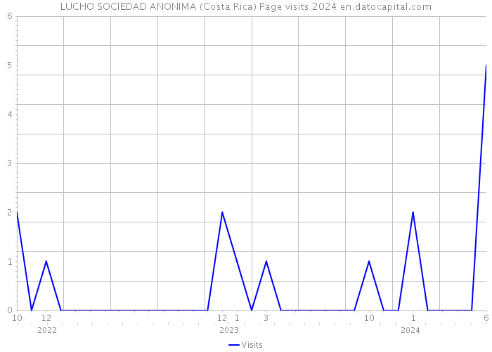 LUCHO SOCIEDAD ANONIMA (Costa Rica) Page visits 2024 