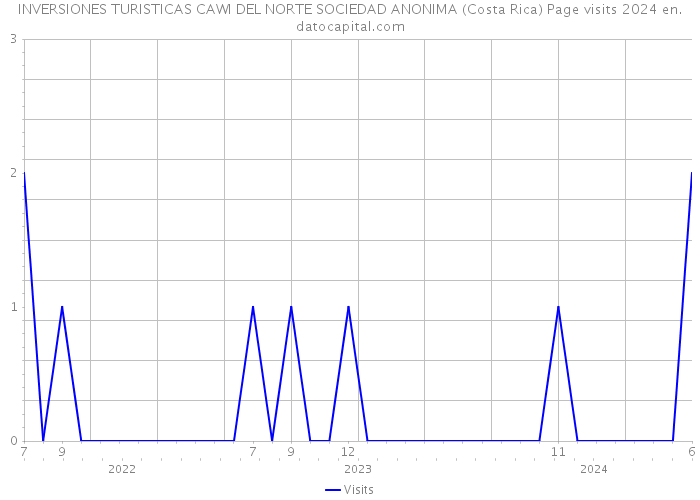 INVERSIONES TURISTICAS CAWI DEL NORTE SOCIEDAD ANONIMA (Costa Rica) Page visits 2024 
