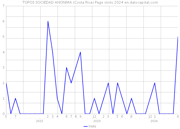 TOPOS SOCIEDAD ANONIMA (Costa Rica) Page visits 2024 