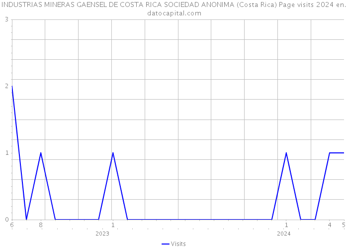INDUSTRIAS MINERAS GAENSEL DE COSTA RICA SOCIEDAD ANONIMA (Costa Rica) Page visits 2024 