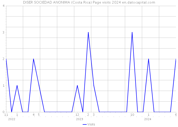 DISER SOCIEDAD ANONIMA (Costa Rica) Page visits 2024 