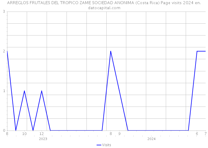 ARREGLOS FRUTALES DEL TROPICO ZAME SOCIEDAD ANONIMA (Costa Rica) Page visits 2024 