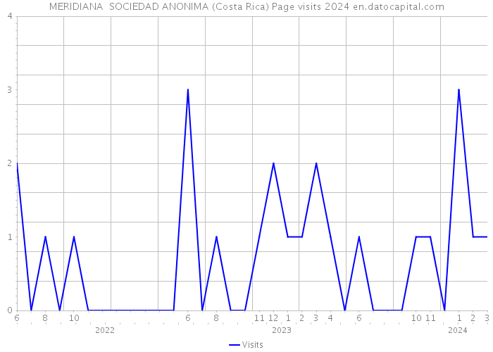 MERIDIANA SOCIEDAD ANONIMA (Costa Rica) Page visits 2024 