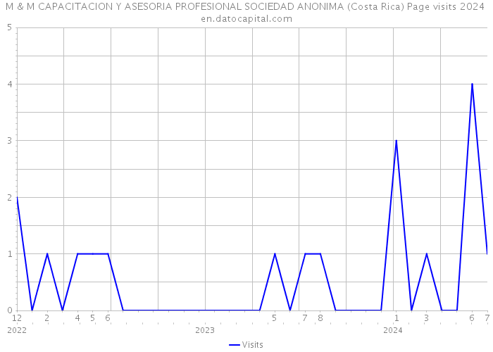 M & M CAPACITACION Y ASESORIA PROFESIONAL SOCIEDAD ANONIMA (Costa Rica) Page visits 2024 