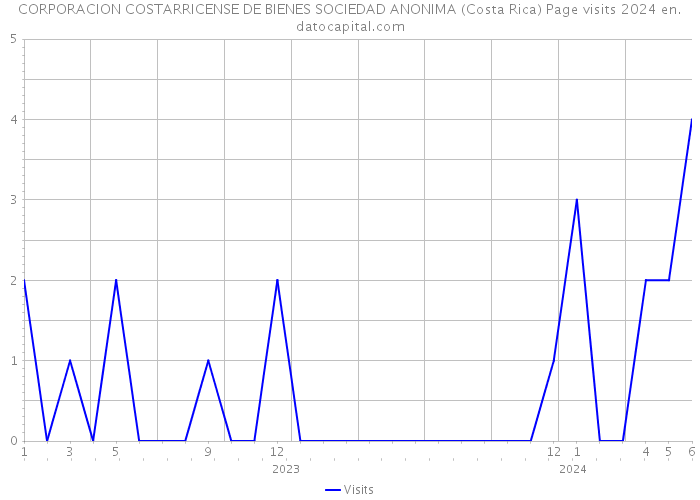 CORPORACION COSTARRICENSE DE BIENES SOCIEDAD ANONIMA (Costa Rica) Page visits 2024 