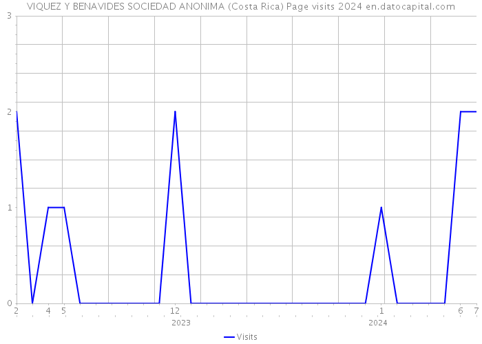 VIQUEZ Y BENAVIDES SOCIEDAD ANONIMA (Costa Rica) Page visits 2024 